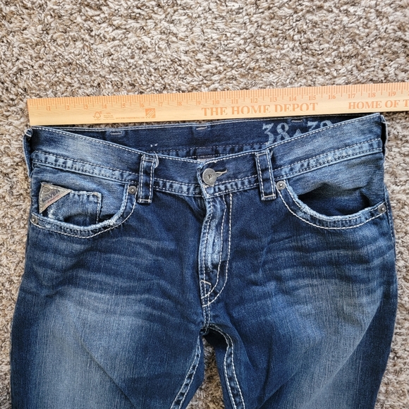 Silver Jeans | 925 Series Straight 38X32 Contrast Stitch Denim Blue Jeans Y2K - Picture 6 of 13